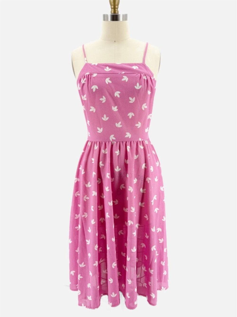 Avon Fashions Vtg 80s Pink Floral Sundress XS 11/12 - Picture 8 of 8